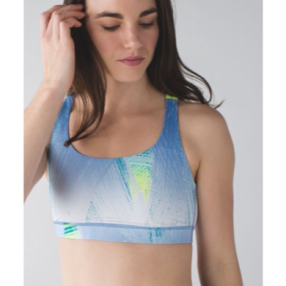 Lululemon Energy Bra - Wind Chill White Lullaby / Ray Size 10 - Picture 3 of 9